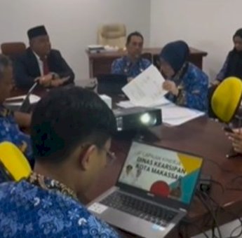 Dinas Kearsipan Kota Makassar Bahas Penyusunan RKA-SKPD dalam Rapat Internal