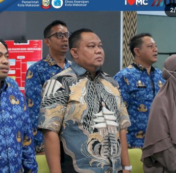 Kepala Dinas Kearsipan Makassar Hadiri Launching Bank Sampah DPMPTSP, Dukung Budaya Tertib Lingkungan