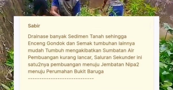 Wujud Komitmen Bebas Banjir ,  Dinas PU Makassar Lakukan Pengerukan Drainase di Jalan Manggala