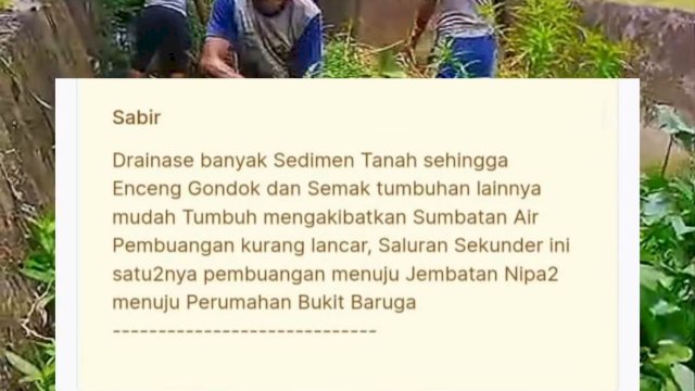 Wujud Komitmen Bebas Banjir , Dinas PU Makassar Lakukan Pengerukan Drainase di Jalan Manggala