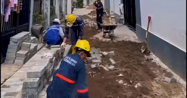 Paving Blok, Aduan Warga Lewat Lontara+ Ditangani Langsung Dinas PU Makassar