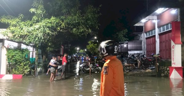 BPBD Makassar Pantau Titik Rawan Banjir di Katimbang, 14 KK Mengungsi