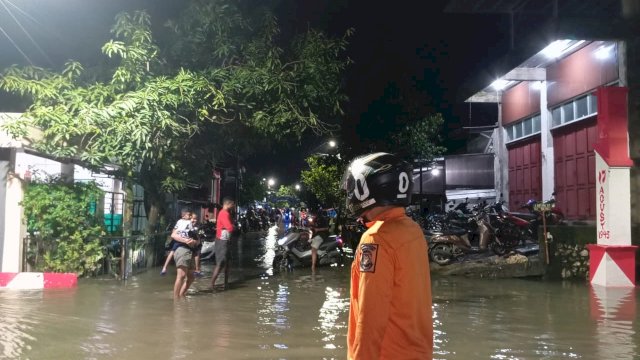 BPBD Makassar Pantau Titik Rawan Banjir di Katimbang, 14 KK Mengungsi