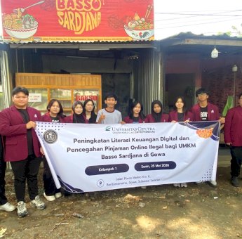 Mahasiswa UC Makassar Bantu Digitalisasi Financial untuk UMKM Basso Sardjana