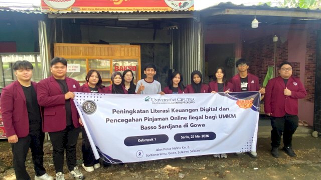 Mahasiswa UC Makassar Bantu Digitalisasi Financial untuk UMKM Basso Sardjana
