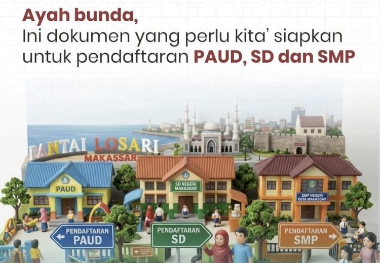 Pendaftaran SPMB Makassar 2026 Dibuka 8 Juni, Disdik Minta Orang Tua Segera Buat Akun