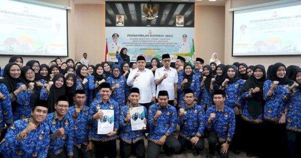 Lantik 167 PNS, Wali Kota Makassar Tekankan Profesionalisme dan Semangat Melayani