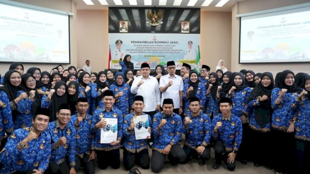 Lantik 167 PNS, Wali Kota Makassar Tekankan Profesionalisme dan Semangat Melayani