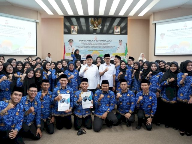 Lantik 167 PNS, Wali Kota Makassar Tekankan Profesionalisme dan Semangat Melayani