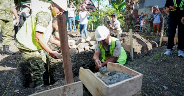 Pemprov Sulsel Gandeng TNI Bangun Rumah Layak Huni untuk Warga Berpenghasilan Rendah di Takalar
