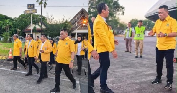 Ketua Golkar Pinrang Antar Bahlil ke Bandara, Apresiasi Tangan Dingin Muhidin Sukseskan Musda Golkar Sulsel