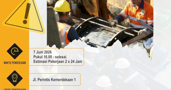 Antisipasi Kehilangan Air, PDAM Makassar Lakukan Perbaikan Pipa Distribusi 400 MM
