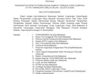 Pemkot Makassar Resmi Hentikan Open Dumping di TPA Tamangapa, Mulai 1 Agustus Hanya Terima Sampah Residu