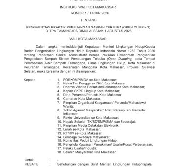 Pemkot Makassar Resmi Hentikan Open Dumping di TPA Tamangapa, Mulai 1 Agustus Hanya Terima Sampah Residu