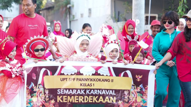 Semarak Karnaval Kemerdekaan, SD Pannyikkokang II Tanamkan Semangat Nasionalisme Sejak Dini