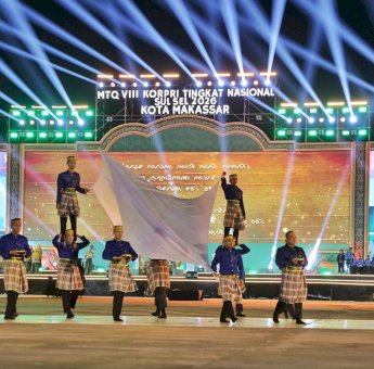 Lewat Tari Kolosal, 150 ASN Makassar Perkenalkan Falsafah Sulsel di Panggung MTQ VIII Korpri