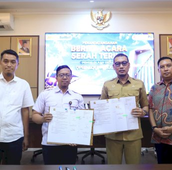 Teken BAST, Sekda Zulkifly Apresiasi BPBPK Sulsel Rekonstruksi Bangunan DPRD Makassar&nbsp;