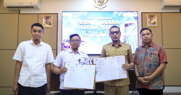 Teken BAST, Sekda Zulkifly Apresiasi BPBPK Sulsel Rekonstruksi Bangunan DPRD Makassar