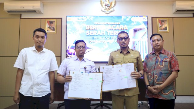 Teken BAST, Sekda Zulkifly Apresiasi BPBPK Sulsel Rekonstruksi Bangunan DPRD Makassar&nbsp;
