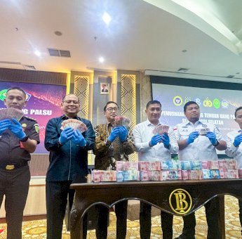 BI-BOTASUPAL Sulsel Musnahkan Ribuan Lembar Uang Rupiah Palsu