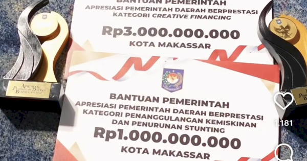 Makassar Raih Penghargaan Penanggulangan Kemiskinan dan Stunting, DPPKB Perkuat Intervensi Keluarga