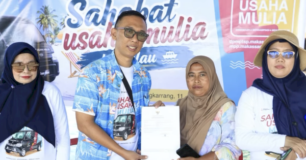Sahabat Usaha Mulia Hadir di Sangkarrang, DPMPTSP Makassar Dekatkan Layanan Perizinan ke Masyarakat Pulau