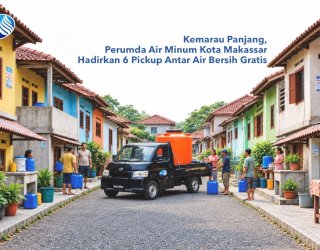 Kemarau Panjang, PDAM Makassar Hadirkan 6 Pickup untuk Antar Air Bersih Gratis