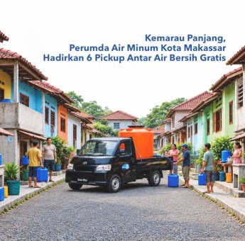 Kemarau Panjang, PDAM Makassar Hadirkan 6 Pickup untuk Antar Air Bersih Gratis