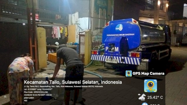 PDAM Makassar Telah Distribusikan 4,56 Juta Liter Air Bersih di Tengah Kemarau Panjang