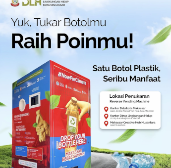 DLH Makassar Sediakan Reverse Vending Machine di Tiga Lokasi, Botol Plastik Bisa Ditukar Poin