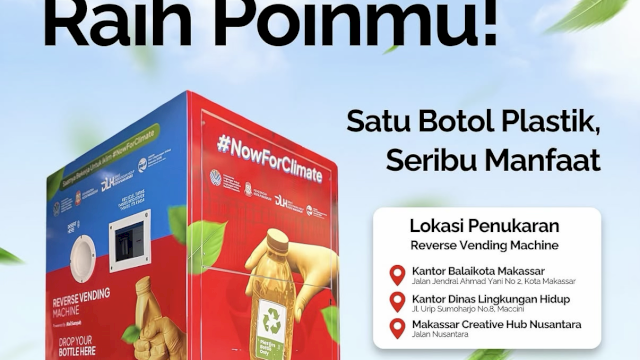 DLH Makassar Sediakan Reverse Vending Machine di Tiga Lokasi, Botol Plastik Bisa Ditukar Poin