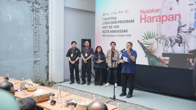 Munafri Resmi Luncurkan Logo HUT ke-419 Makassar Usai Seleksi Karya Designer Muda Lokal