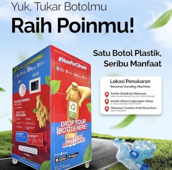 Dorong Pengurangan Sampah Plastik, DLH Hadirkan Mesin Penukaran Botol Berbasis Digital
