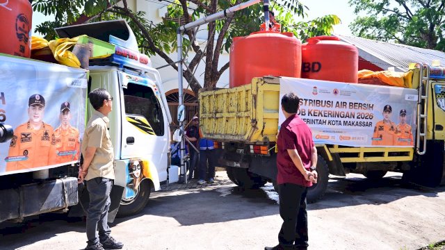 Jadi Penopang Pasokan Air Bersih, PDAM Makassar Salurkan 2.550 Meter Kubik Air Bersih untuk Warga Terdampak Kekeringan