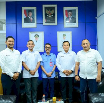 Plt Dirut PDAM MakassarAndi Syahrum Terima Direksi PT KIMA, Bahas Kebutuhan Air Bersih Kawasan Industri